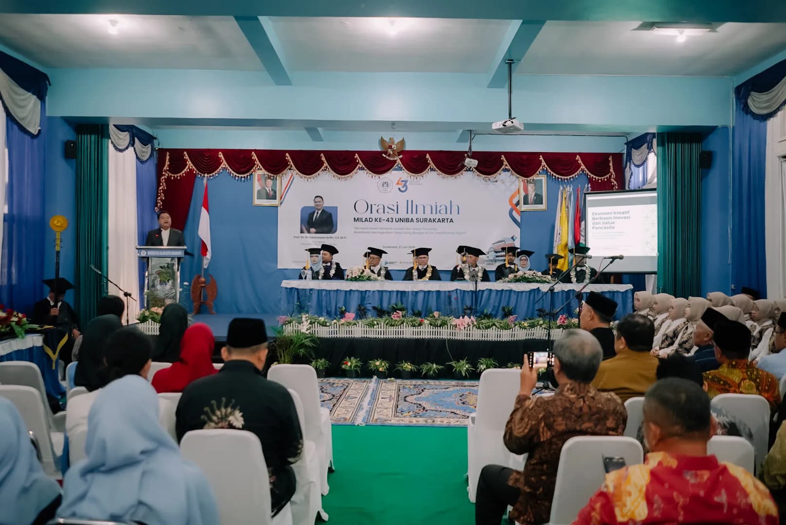 Orasi Ilmiah Milad ke-43 UNIBA Surakarta Tekankan Ekonomi Kreatif Berbasis Inovasi dan Nilai Pancasila