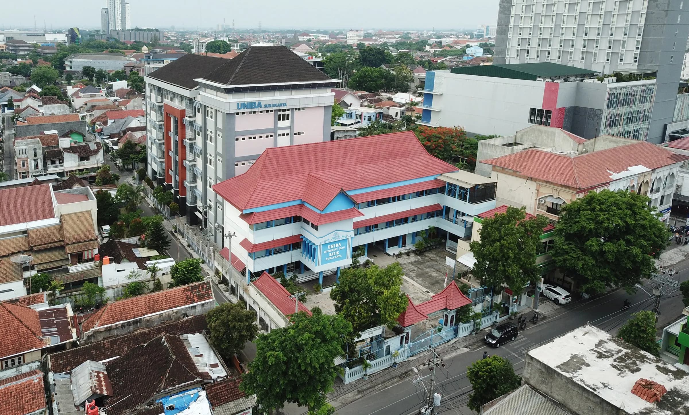Kampus UNIBA Surakarta dilihat dari udara