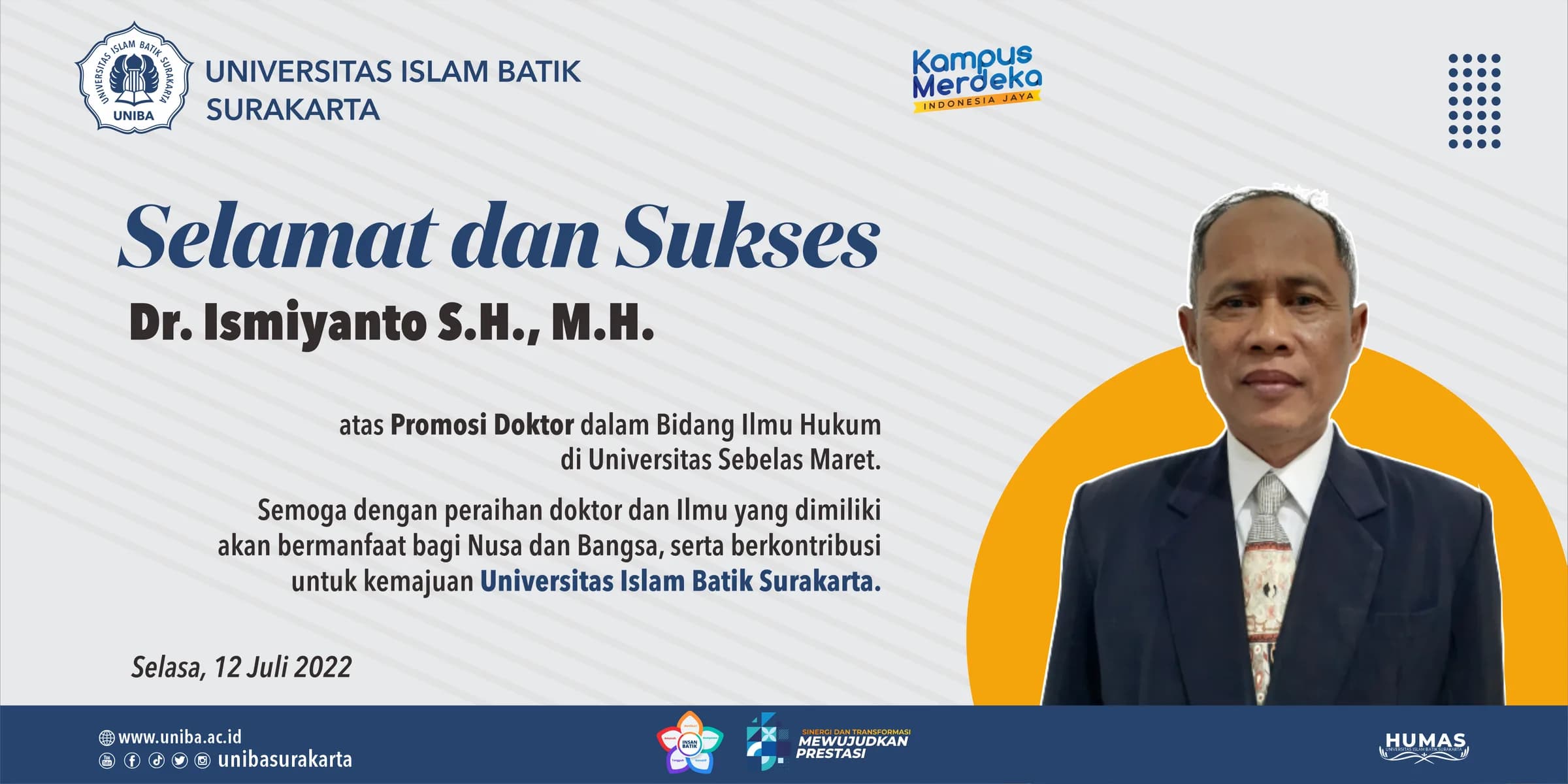 Selamat dan Sukses atas Promosi Doktor dalam bidang Ilmu Hukum