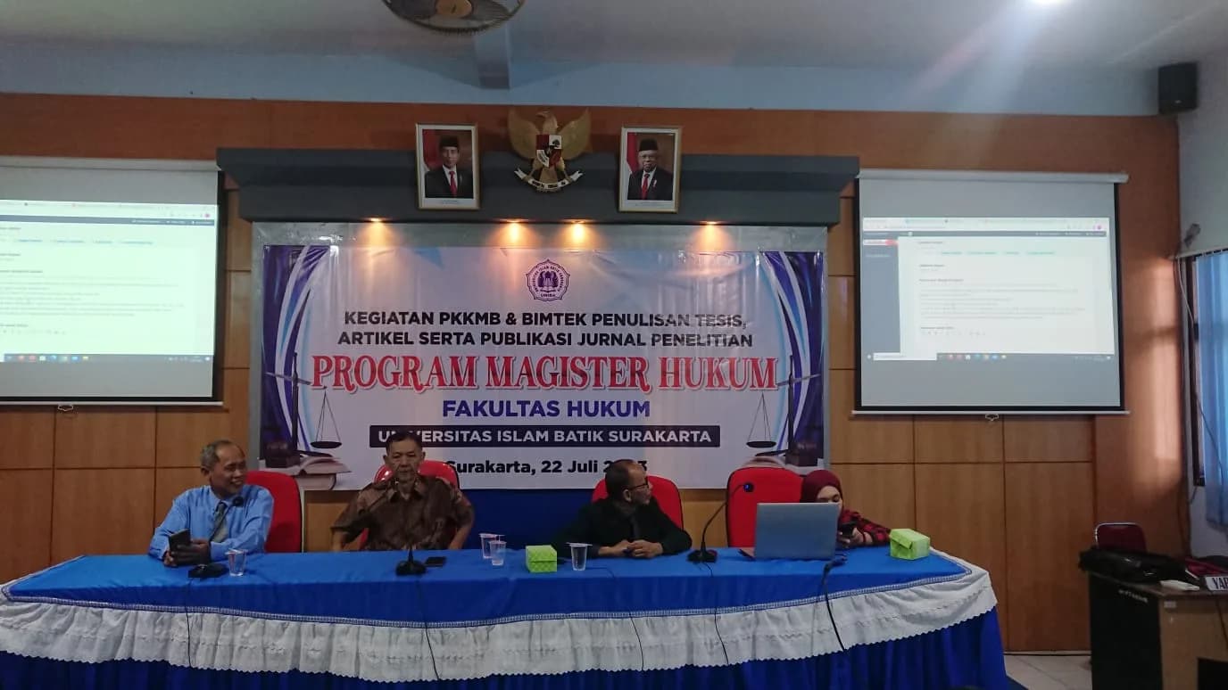 PEMBERIAN PEMBEKALAN PENGETAHUAN PUBLIKASI JURNAL KEPADA MAHASISWA PROGRAM MAGISTER HUKUM ANGKATAN PERDANA DAN KEDUA MEWARNAI ACARA PENGENALAN KEHIDUPAN KAMPUS