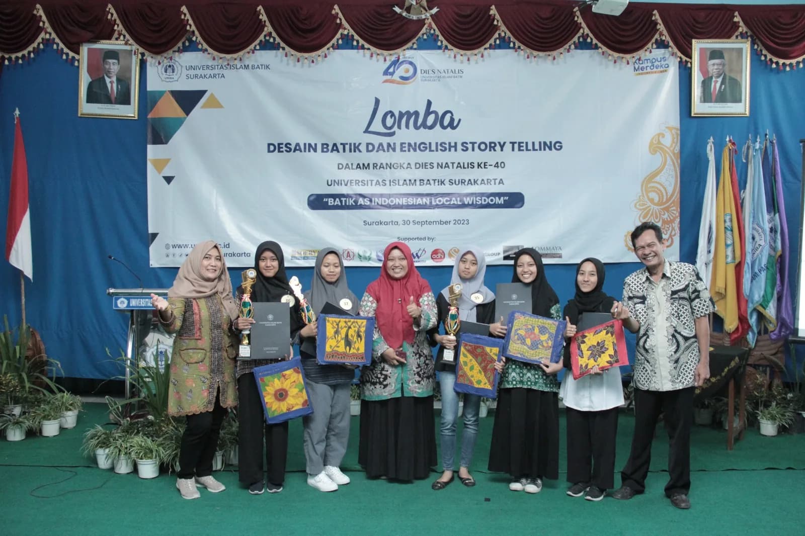 UNIBA SURAKARTA SELENGGARAKAN KOMPETISI DESAIN BATIK DAN BATIK ENGLISH STORYTELLING COMPETITION